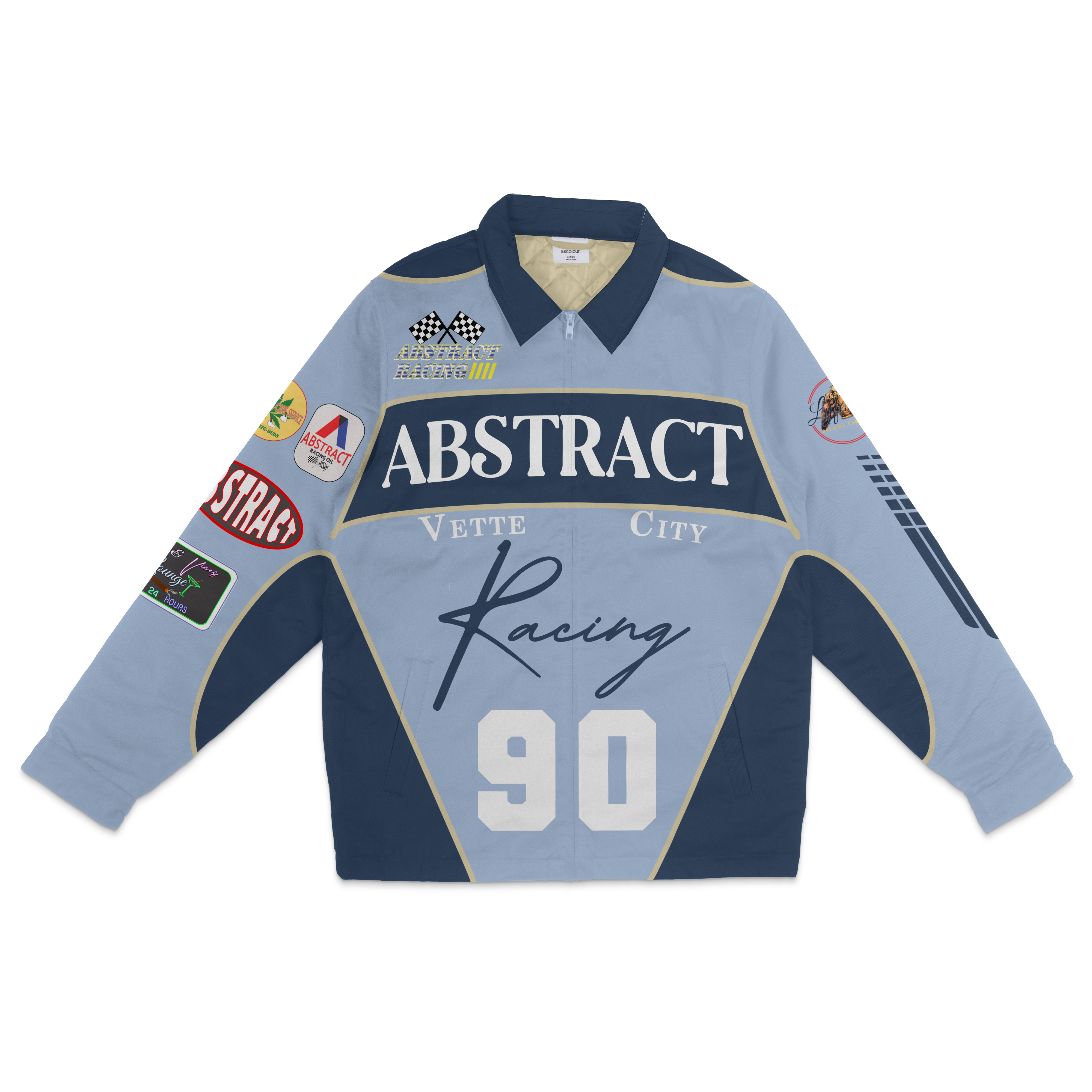 Abstract Racing Jacket (Pre-Sale) Jacket S / Light Blue,M / Light Blue,L / Light Blue,XL / Light Blue,2XL / Light Blue,3XL / Light Blue Dark Gray