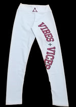 Vibes and Vices Leggings Activewear Small / White/Red/Black,Medium / White/Red/Black,Large / White/Red/Black,X-Large / White/Red/Black,2X-Large / White/Red/Black Light Gray